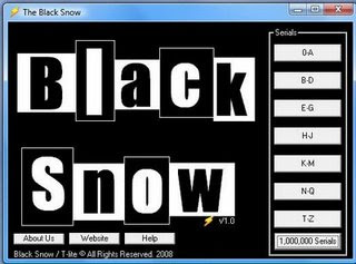 The Black Snow – 1 Milhão de Seriais de A até Z