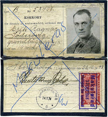 Detta är min farfars gamla körkort.