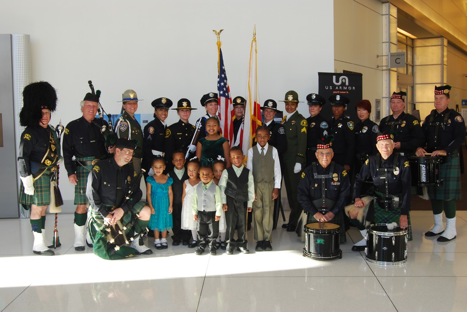 Los Angeles Police Emerald Society Pipes and Drums Perform at 2010