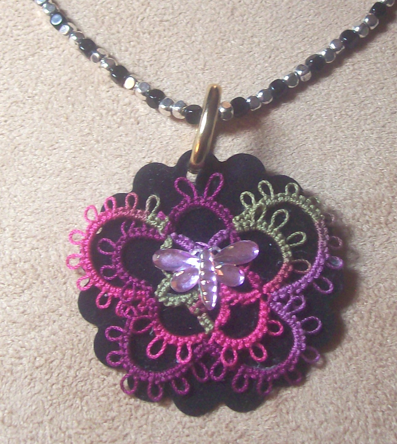 Kathy's Victorian Tatted Lace Fun Pendants Using Motifs and 'Scrapbook
