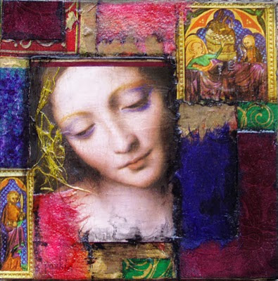 Christmas, technique, collage how to, tutorial