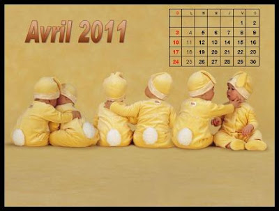 Cute Baby Desktop Calendar 2011