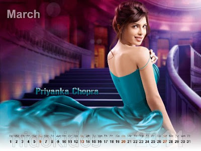 Calendar March 2011 on Priyanka Chopra Calendar 2011  Free New Year 2011 Calendar  Priyanka