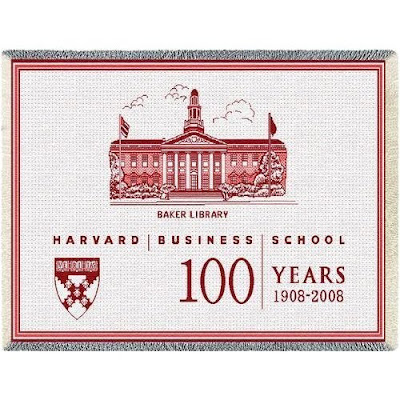 Harvard Business School (HBS) throw blanket.