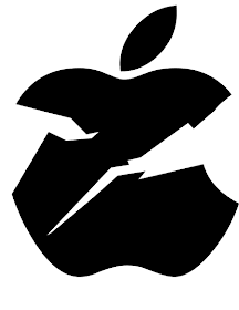 apple logo broken