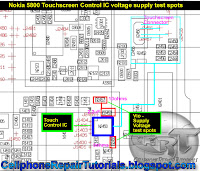 5800 Touchscreen Control IC voltage supply test spots