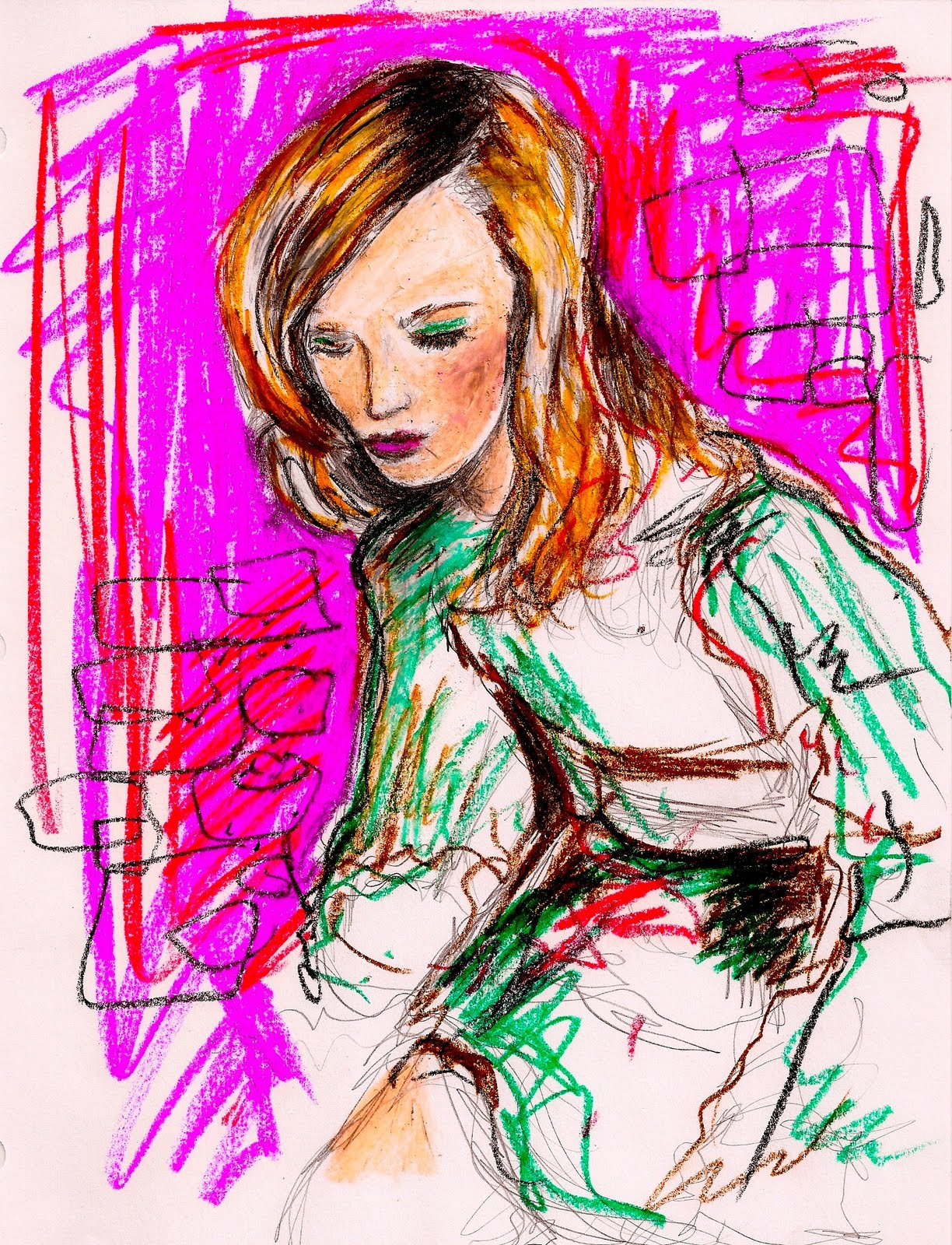 Michelle Brunner Sketchbook Oil Pastel