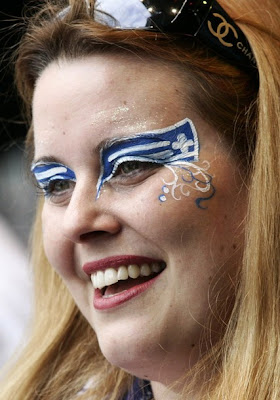 Greek female soccer fans