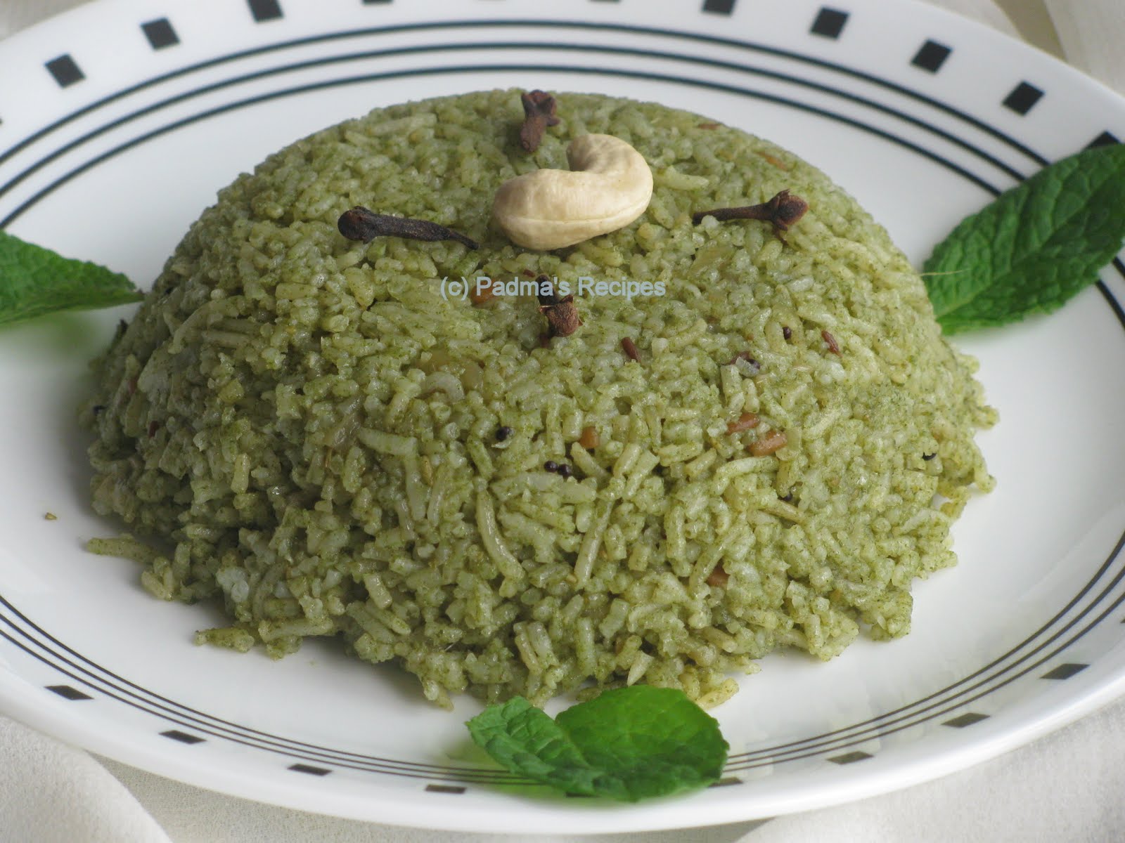 Padma's Recipes KOTHAMALLI / PUDINA RICE