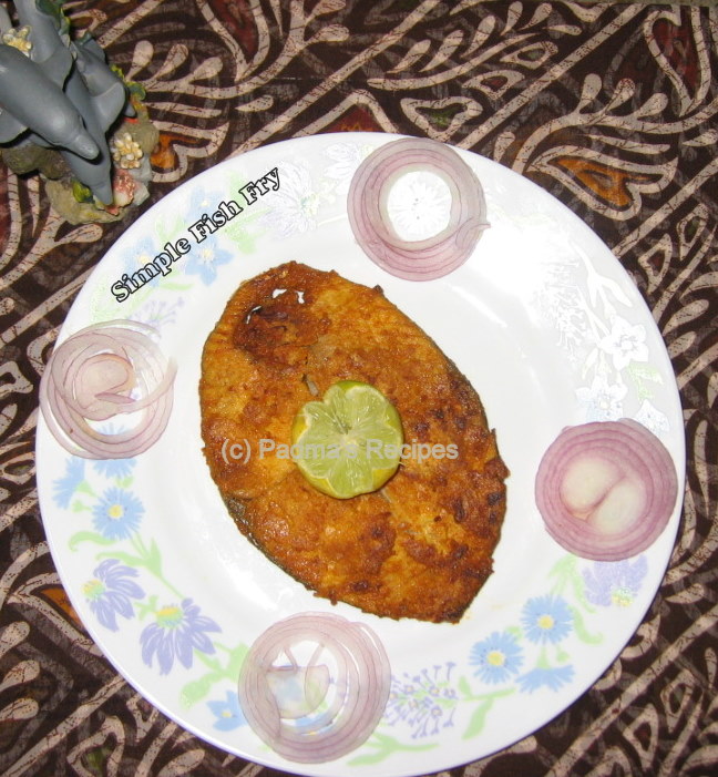 Padma's Recipes: SIMPLE FISH FRY