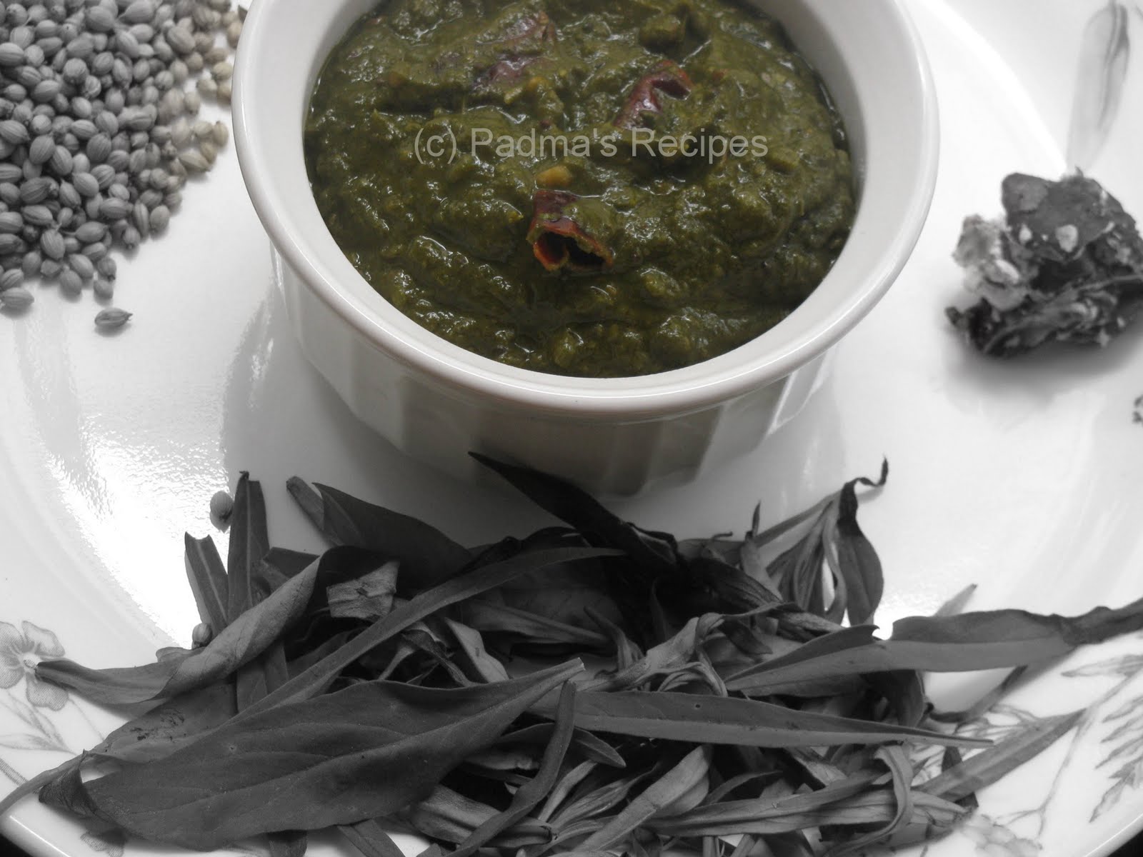 Padma's Recipes MASHED WATER SPINACH ( SARKARAI VALLI KEERAI MASIYAL)