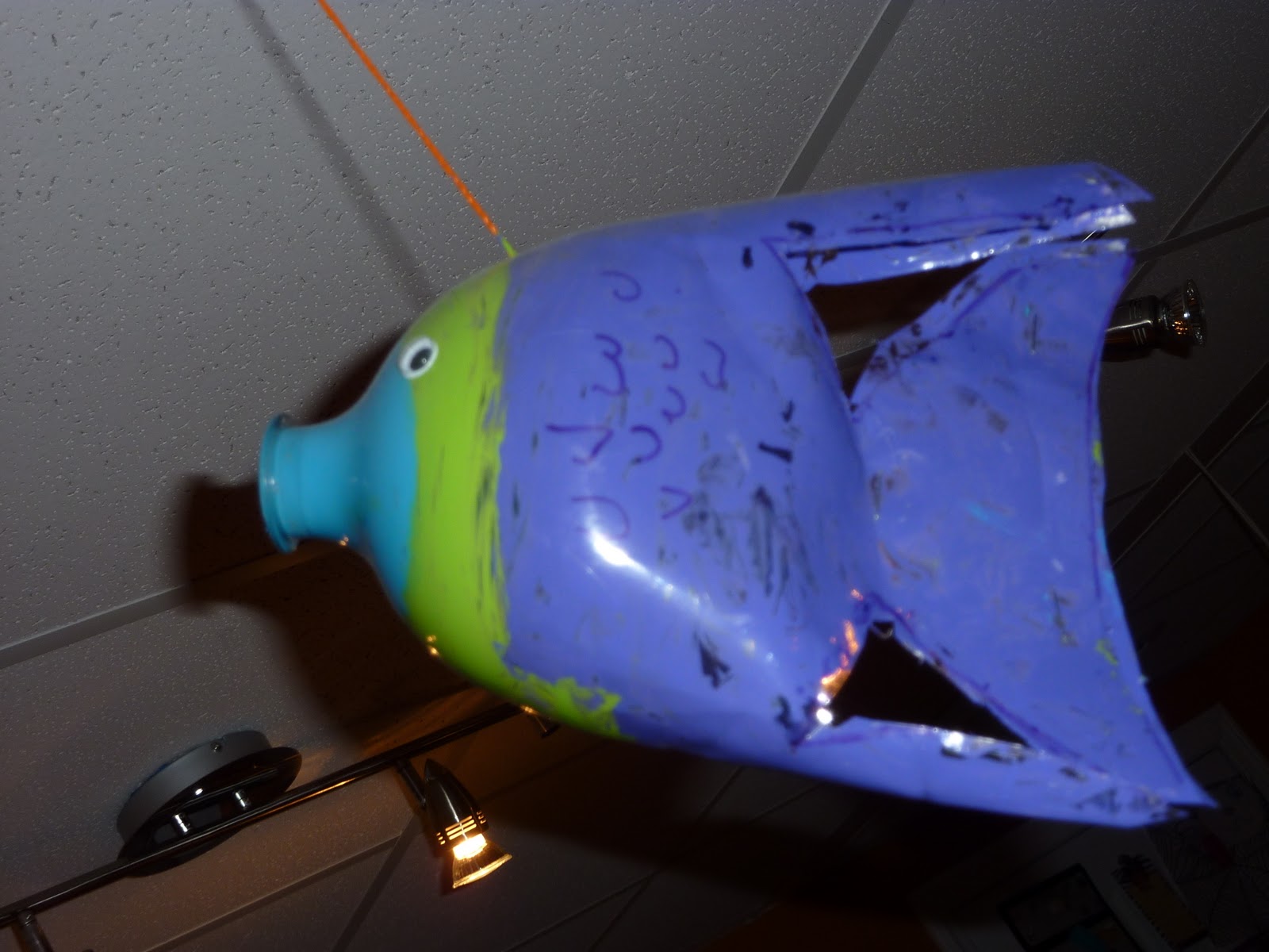 My ScrapHappy Home Swim with the Fish Recycled Soda Bottle Craft