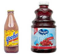 Yoo-hoo vs Ocean Spray Light Cranberry Juice