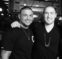 Beebe and Mike Posner at the N.E.X BG shop