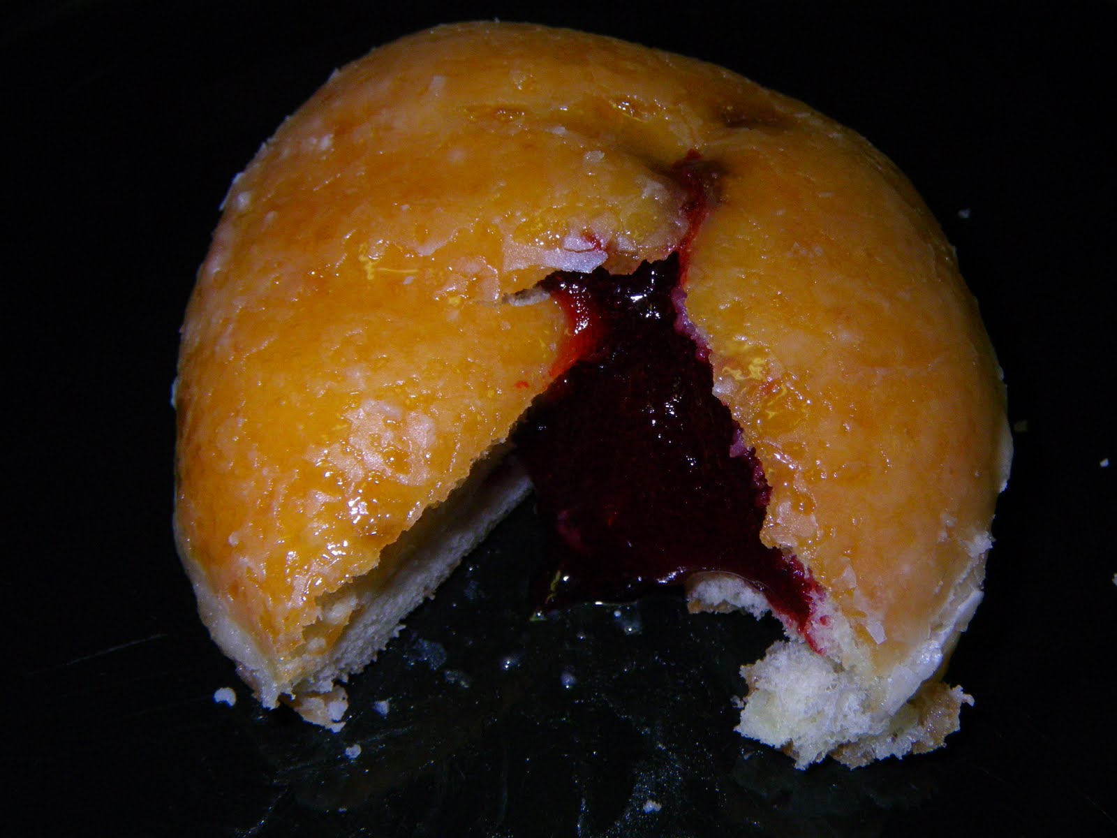 krispy kreme glazed raspberry filled