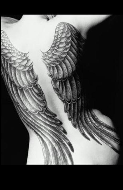 Heart And Wings Lower Back Cool Tattoos Black 