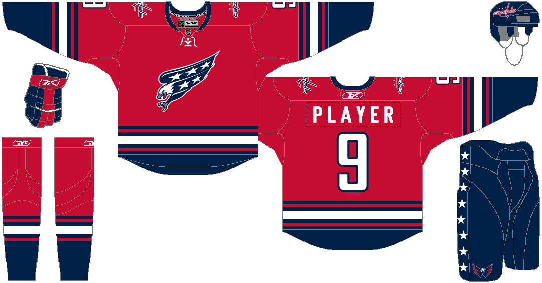 Washington Capitals release design of new Reverse Retro jersey featuring  the Screaming Eagle on red