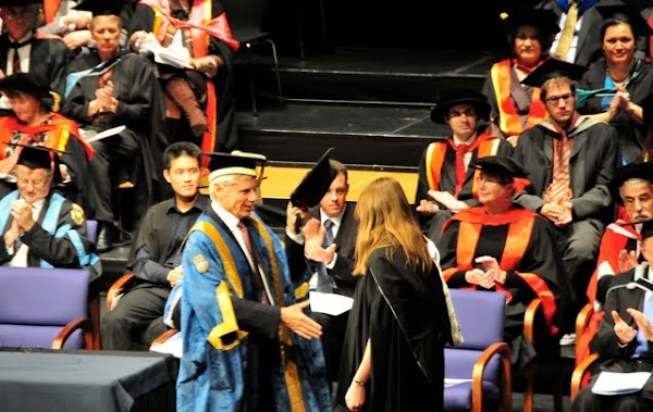 University of Auckland Chancellor confers the degrees on Jessica