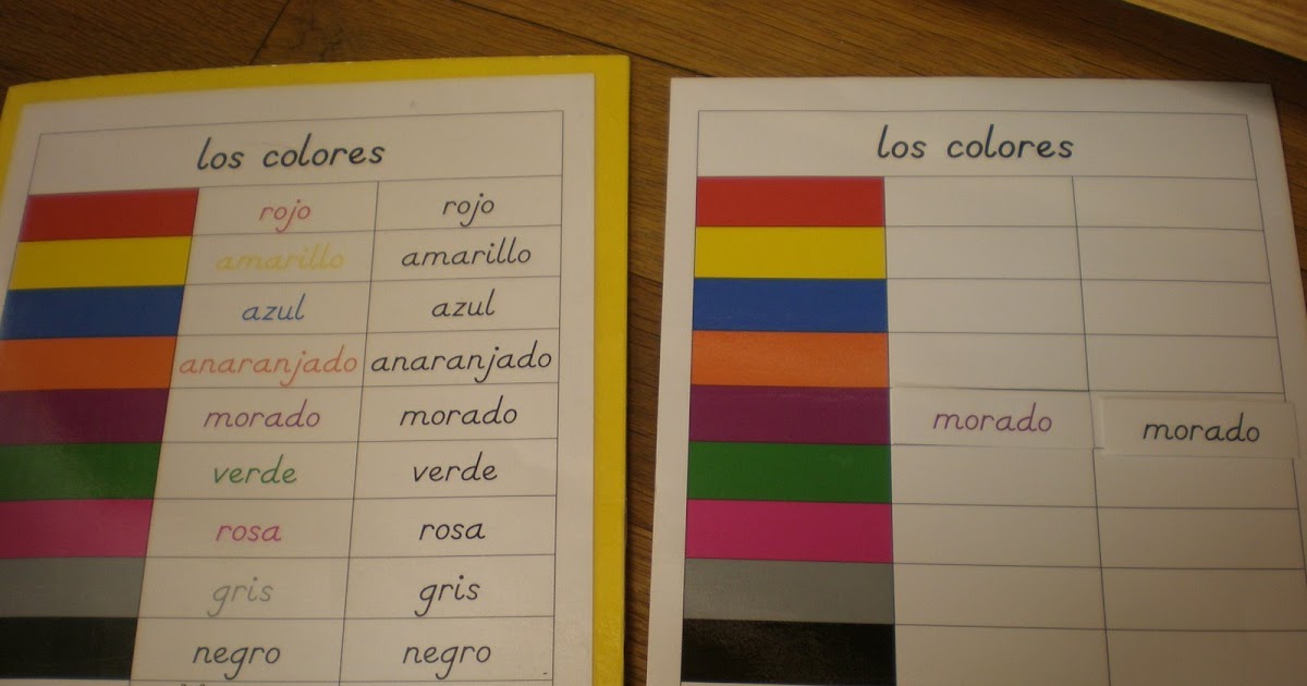 Montessori Spanish Work on the Shelf Primary Classroom