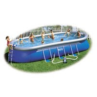 24ft steel frame family oval pool