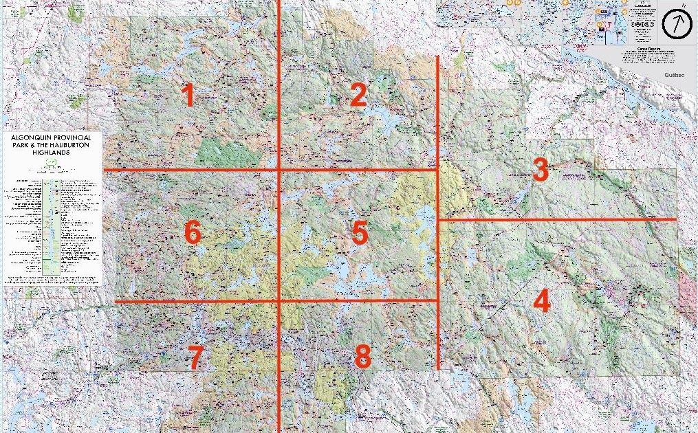 Algonquin Canoe Trips  Friendly Version of NEW Algonquin Map