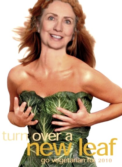 Green lettuce dress hillary clinton PETA dress vegetable