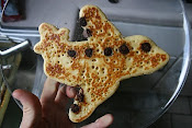 the airplane pancake I made for Elijah for his birthday breakfast
