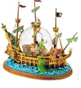 Disney Snowglobes Collectors Guide: Peter Pan Pirate Ship Snowglobe