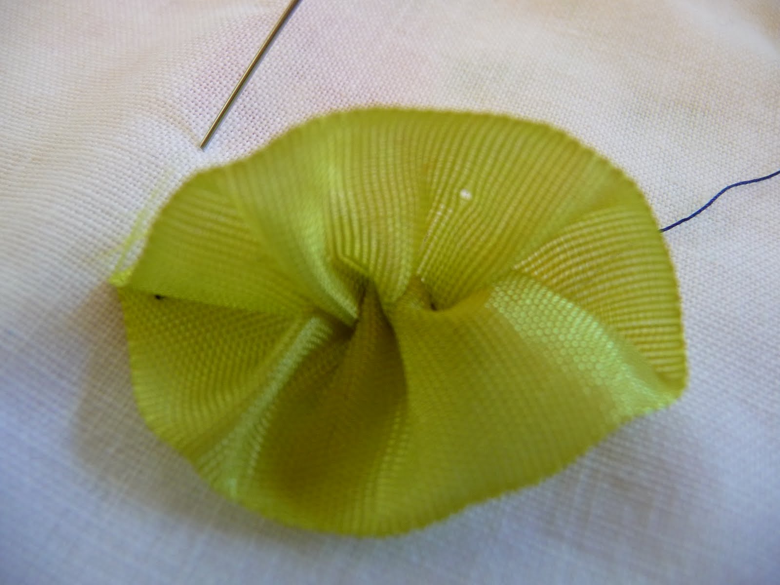 LittleRedSaid....... Ribbon Flowers....Ribbon Leaves