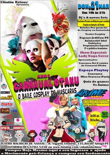Lembrete: Anime Party: Carnaval Otaku no 2- O Baile de Mascaras e Cosplays