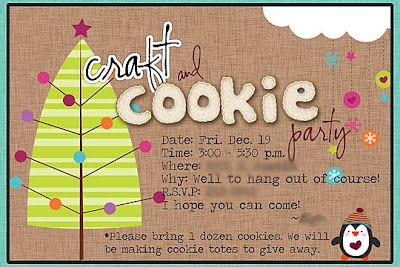 craft and cookie party invitation