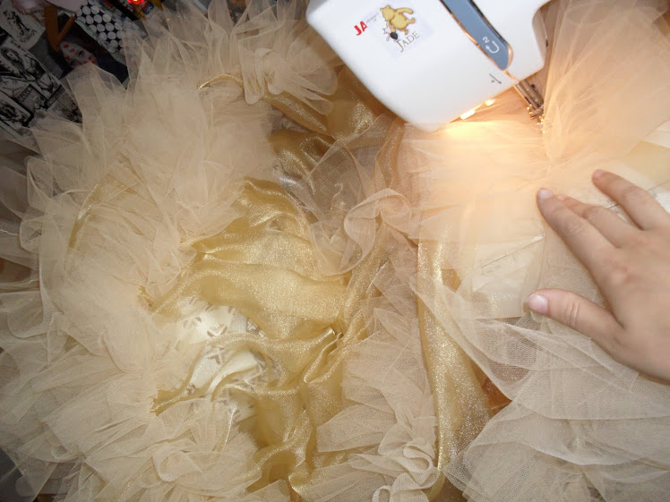sewing the Prom Dress