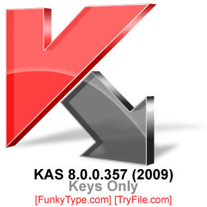 Kaspersky Antivirus 8.0.0.357 (2009) Keys Only