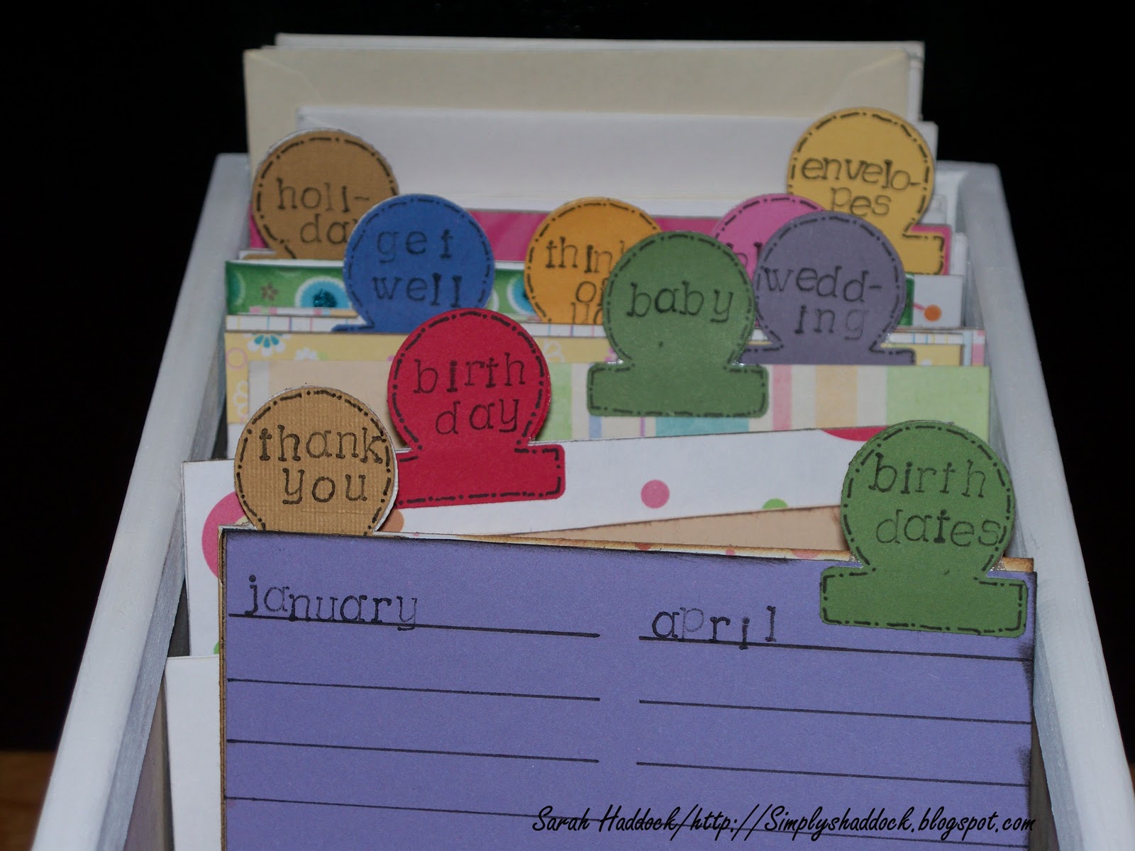 Simply By Sarah Greeting Card Storage File box