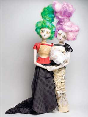 Andrew Yang Couture clad dolls