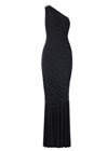 black grecian maxi dress