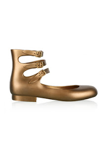 vivienne Westwood gold rubber pumps