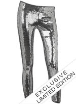 silver sequin leggings