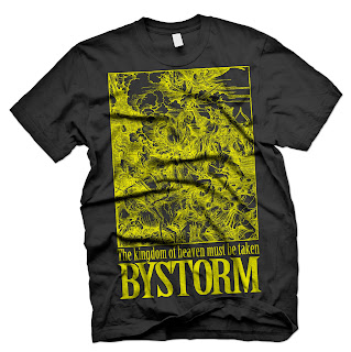 New BYSTORM 'The Kingdom of Heaven Must Be Taken BYSTORM' shirts BSDarkFront+Wrinkled