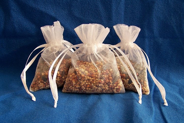 Miss Charlotte's Handmade Crafts Wedding Birdseed Filled Organza Bag