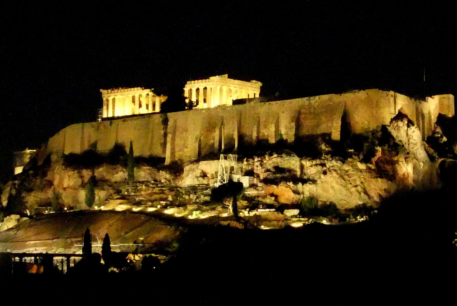 athens by night