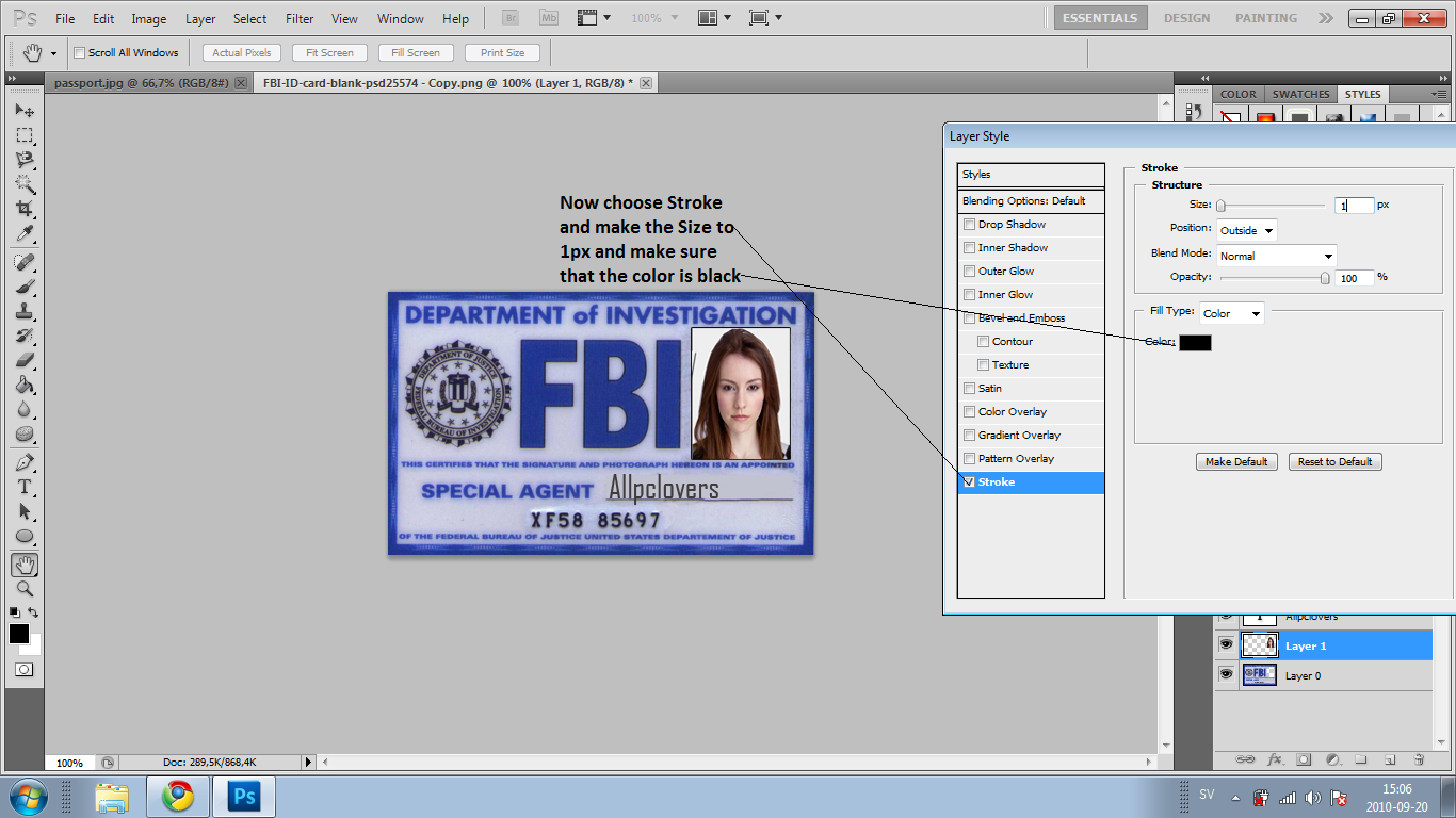 how to make a fake fbi id card