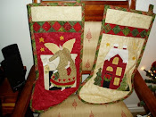 My new Beautiful Handcrafted Christmas Stockings that Shay made me.