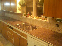 Ta-da!  Counter and backsplash: