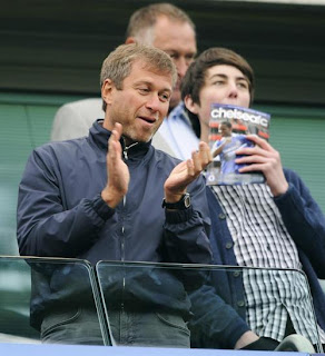 roman abramovich during chelsea vs blackburn