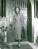 Jeanette at the door of Twin Gables
