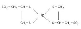 Structural formula of [DMPS]2Hg complex