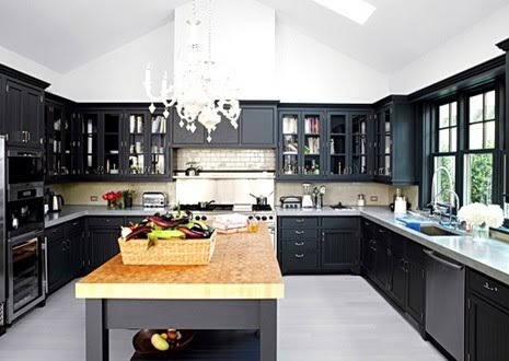 DISEÑO Y DECORACIÓN DE COCINAS: Cocinas Negras, como combinar colores