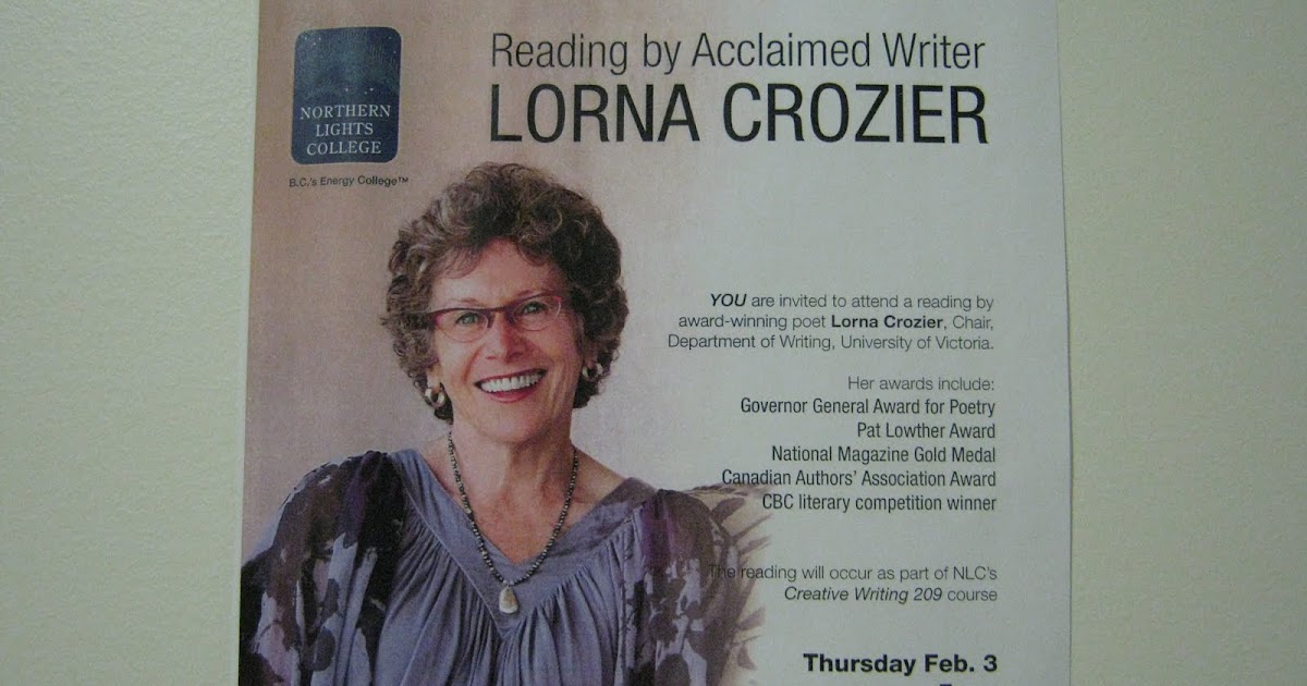 Northern Night Writer Acclaimed Poet Lorna Crozier Visits our Class