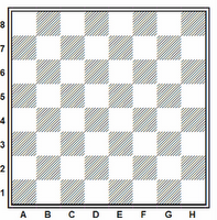 Tabuleiro de xadrez vazio sem peças de xadrez